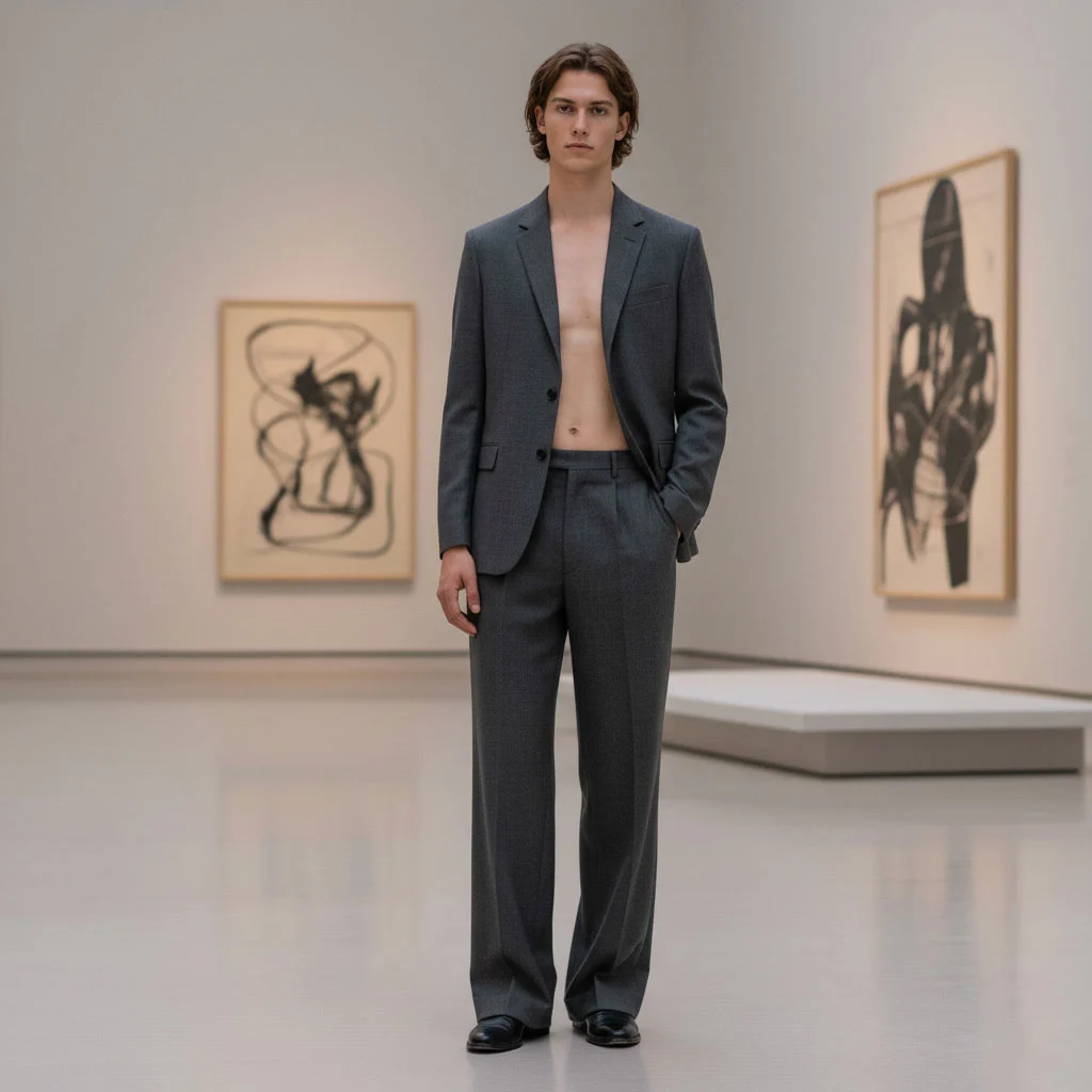 Wool Acetate Silk Blend Fabric